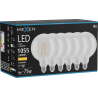 Mexen Vintis 6x Vītņu LED spuldze E27, G125, 8W, Silta - 2700K, 1055 lm, caurspīdīga - L158-E27-0827-00x06