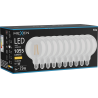 Mexen Vintis 10x LED filament gloeilamp E27, G125, 8W, Warm - 2700K, 1055 lm, helder - L158-E27-0827-00x10