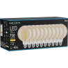 Mexen Vintis 10x LED Filament Bulb E27, G125, 8W, Warm - 2700K, 750 lm, amber - L158-E27-0827-50x10