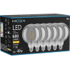 Mexen Vintis 6x Lampadina filament LED E27, G125, 8W, Calda - 2700K, 680 lm, fumè - L158-E27-0827-70x06