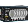Mexen Vintis 6x LED žarnica filament E27, G125, 8W, Topla - 2700K, 680 lm, smoke - L158-E27-0827-70x06
