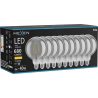 Mexen Vintis 10x LED kvēlspuldze ar E27, G125, 8W, Silta - 2700K, 680 lm, dūmakaina - L158-E27-0827-70x10