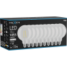 Mexen Vintis 10x LED filament žarnica E27, G125, 8W, Nevtralna - 4000K, 1055 lm, prozorna - L158-E27-0840-00x10