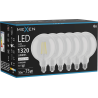 Mexen Vintis 6x LED pavedienu spuldze E27, G125, 10W, Neitrāla - 4000K, 1320 lm, caurspīdīga - L158-E27-1040-00x06