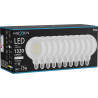 Mexen Vintis 10x LED filament žarulja E27, G125, 10W, Neutralna - 4000K, 1320 lm, prozirna - L158-E27-1040-00x10