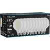 Mexen Vintis 10x LED kvēldiega spuldze E27, G125, 10W, Neitrāla - 4000K, 1320 lm, caurspīdīga - L158-E27-1040-00x10