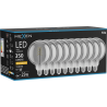 Mexen Vintis 10x LED filament spiral glödlampa E27, G125, 6W, Varm - 2200K, 350 lm, rökfärgad - L168-E27-0622-70x10