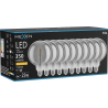 Mexen Vintis 10x Spuldze ar spirāli LED E27, G125, 6W, Silts - 2200K, 350 lm, dūmu - L168-E27-0622-70x10