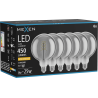 Mexen Vintis 6x LED-filamentlampa spiral E27, G125, 8W, Varm - 2200K, 450 lm, rök - L168-E27-0822-70x06