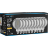 Mexen Vintis 10x LED Filamentspirallampe E27, G125, 8W, Waarm - 2200K, 450 lm, smoke - L168-E27-0822-70x10