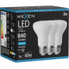 Mexen Nova 3x LED spuldze E27, R63, 8W, Auksts - 6500K, 840 lm - L104-E27-0865-01x03