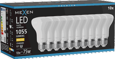 Mexen Nova 10x żarówka LED E27, R63, 10W, Ciepła - 3000K, 1055 lm - L104-E27-1030-01x10