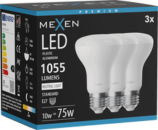 Mexen Nova 3x Ampoule LED E27, R63, 10W, Neutre - 4000K, 1055 lm - L104-E27-1040-01x03