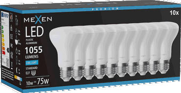 Mexen Nova 10x LED spuldze E27, R63, 10W, Auksta - 6500K, 1055 lm - L104-E27-1065-01x10
