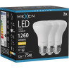 Mexen Nova 3x LED-lampa E27, R63, 12W, Varm - 3000K, 1260 lm - L104-E27-1230-01x03