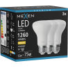 Mexen Nova 3x LED Luucht E27, R63, 12W, Warm - 3000K, 1260 lm - L104-E27-1230-01x03