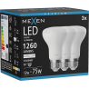 Mexen Nova 3x LED glödlampa E27, R63, 12W, Neutral - 4000K, 1260 lm - L104-E27-1240-01x03