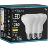 Mexen Nova 3x LED spuldze E27, R80, 12W, Silts - 3000K, 1260 lm - L105-E27-1230-01x03