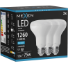 Mexen Nova 3x LED-lampa E27, R80, 12W, Kall - 6500K, 1260 lm - L105-E27-1265-01x03