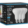 Mexen Nova 3x LED spuldze E27, R80, 12W, Auksti - 6500K, 1260 lm - L105-E27-1265-01x03