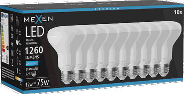 Mexen Nova 10x LED-lamp E27, R80, 12W, Koud - 6500K, 1260 lm - L105-E27-1265-01x10
