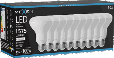 Mexen Nova 10x LED-lamppu E27, R80, 15W, Neutraali - 4000K, 1575 lm - L105-E27-1540-01x10
