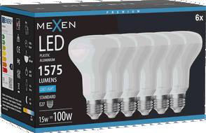 Mexen Nova 6x LED žarulja E27, R80, 15W, Hladna - 6500K, 1575 lm - L105-E27-1565-01x06