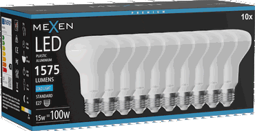 Mexen Nova 10x LED žarulja E27, R80, 15W, Hladna - 6500K, 1575 lm - L105-E27-1565-01x10
