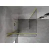 Mexen Mist-F folding shower enclosure left 80 x 80 cm, transparent, brushed gold - 8A6T-080-080-55-00-L