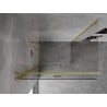 Mexen Mist-F folding shower enclosure left 110 x 100 cm, transparent, brushed gold - 8A6T-110-100-55-00-L