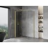 Mexen Mist-F Folding Shower Enclosure Left 75 x 110 cm, Transparent, Brushed Gold - 8A6T-075-110-55-00-L