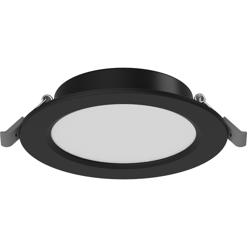 Mexen LDRR LED griestu panelis downlight, iegremdēts, diametrs 12 cm, 6W, Auksta gaisma - 6500K, 450 lm, melns