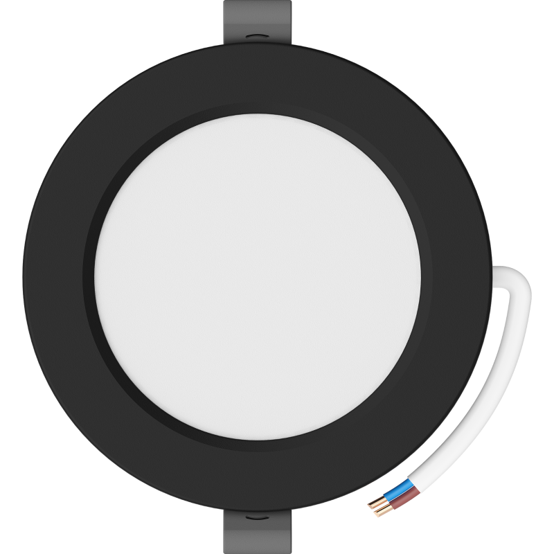Mexen LDRR LED griestu panelis downlight, iegremdēts, diametrs 12 cm, 6W, Auksta gaisma - 6500K, 450 lm, melns