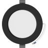 Mexen LDRR LED-Downlight-Deckeneinbauleuchte Ø 12 cm, 6W, Kaltweiß - 6500K, 450 lm, schwarz - L210-012-0665-70