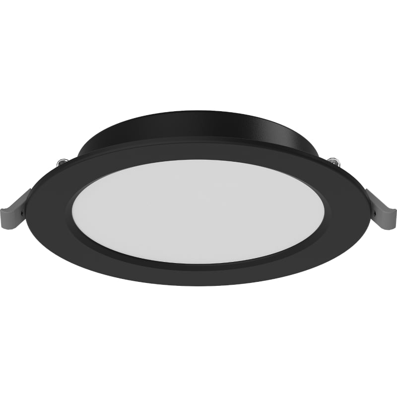 Mexen LDRR Inbouw LED downlight plafondpaneel, ø 14 cm, 9W, Koud - 6500K, 720 lm, zwart - L210-014-0965-70
