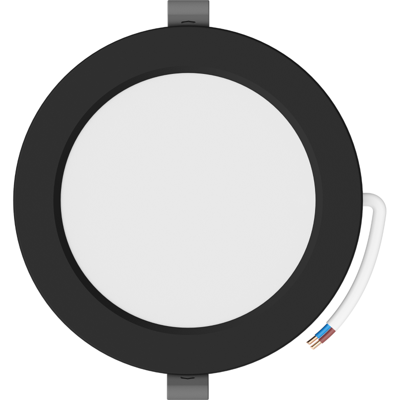 Mexen LDRR stropna LED vgradna panelna svetilka premera 14 cm, 9W, Hladna - 6500K, 720 lm, črna - L210-014-0965-70