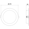 Mexen LDRR griestu panelis LED iebūvējamais, diametrs 17 cm, 12W, Neitrāla - 4000K, 1320 lm, balts - L210-017-1240-20