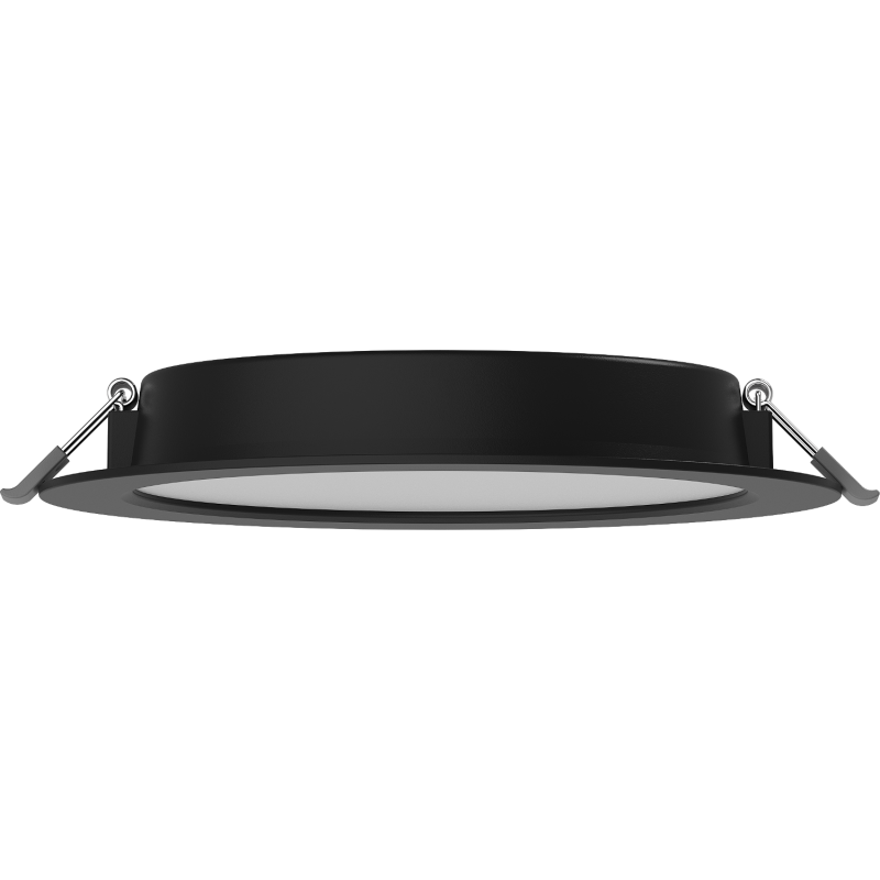 Mexen LDRR Iebūvētā griestu LED downlight panelis, fi 17 cm, 12W, Neitrāls - 4000K, 900 lm, melns - L210-017-1240-70