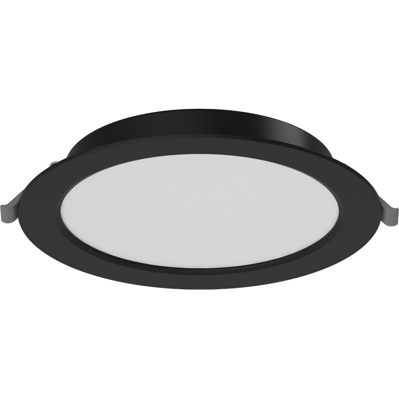 Mexen LDRR Iebūvētā griestu LED downlight panelis, fi 17 cm, 12W, Neitrāls - 4000K, 900 lm, melns - L210-017-1240-70