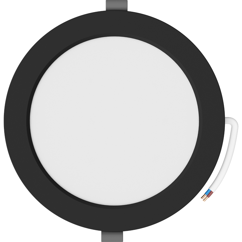 Mexen LDRR Iebūvētā griestu LED downlight panelis, fi 17 cm, 12W, Neitrāls - 4000K, 900 lm, melns - L210-017-1240-70