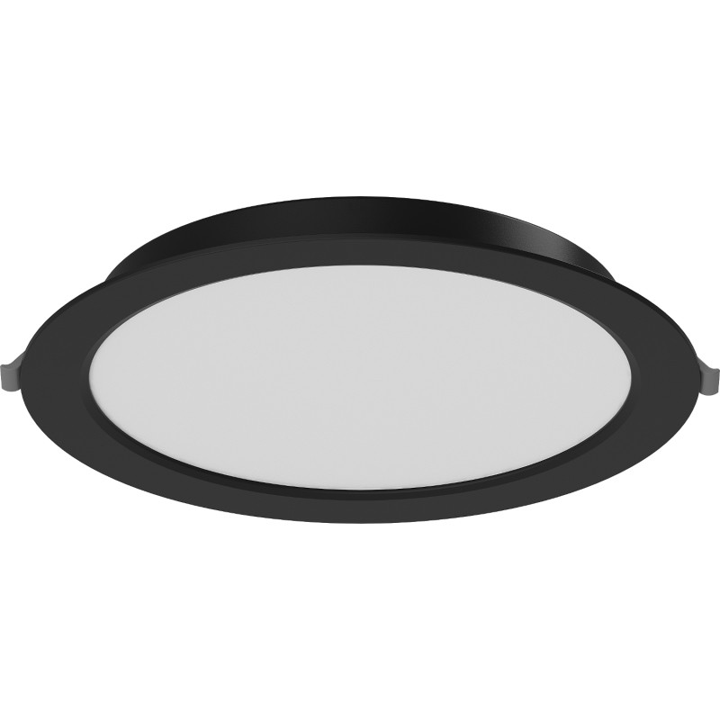 Mexen LDRR pannello da soffitto downlight LED incassato diametro 22 cm, 18W, Fredda - 6500K, 1440 lm, nero - L210-022-1865-70