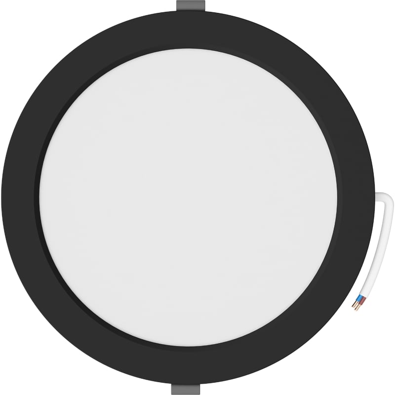 Mexen LDRR infälld LED-takpanel downlight Ø 22 cm, 18W, Kall - 6500K, 1440 lm, svart - L210-022-1865-70