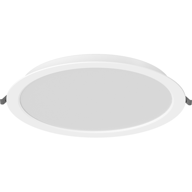 Mexen LDRR iebūvēts LED griestu panelis ar matētas gaismakoru downlight, fi 30 cm, 24W, Neitrāla - 4000K, 2640 lm, balts