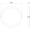 Mexen LDRR panel sufitowy downlight LED wpuszczany fi 30 cm, 24W, Neutralna - 4000K, 2640 lm, biały - L210-030-2440-20