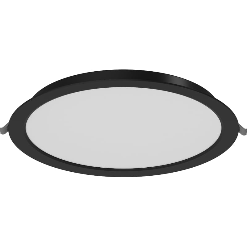 Mexen LDRR pannello da soffitto downlight LED ad incasso Ø 30 cm, 24W, Freddo - 6500K, 1920 lm, nero - L210-030-2465-70