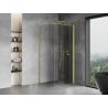 Mexen Mist-F cabina doccia pieghevole destra 80 x 80 cm, trasparente, oro spazzolato - 8A6T-080-080-55-00-P