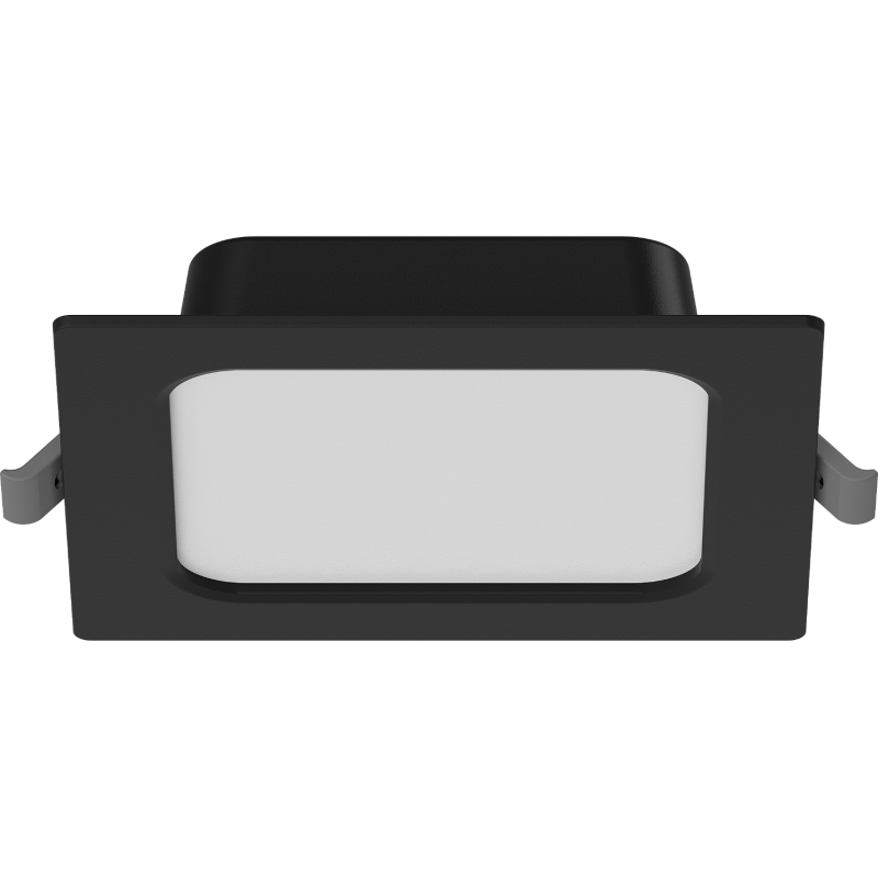 Mexen LDRR panneau plafonnier encastré LED downlight 12 x 12 cm, 6W, Neutre - 4000K, 390 lm, noir - L211-012-0640-70