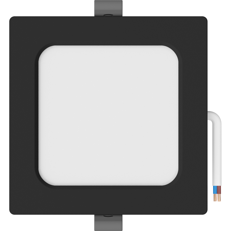 Mexen LDRR LED-Downlight Plafongspanel, agebaut, 12 x 12 cm, 6W, Neutral - 4000K, 390 lm, schwaarz - L211-012-0640-70