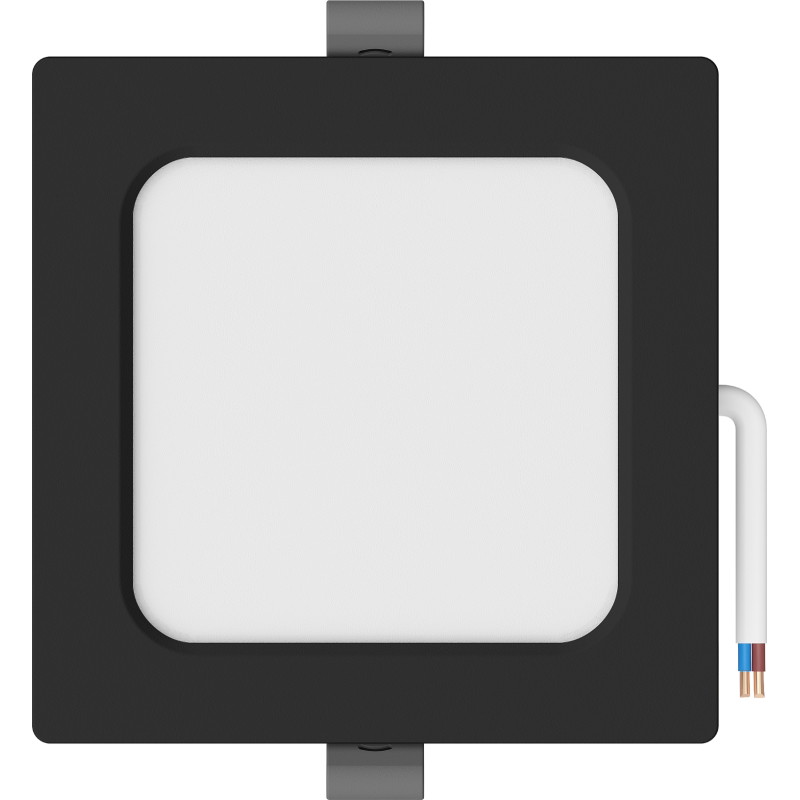 Mexen LDRR painel de teto embutido downlight LED 12 x 12 cm, 6W, Neutro - 4000K, 390 lm, preto - L211-012-0640-70