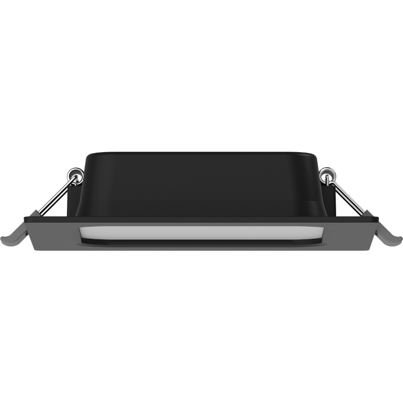 Mexen LDRR LED-Deckeneinbau-Downlight, 12 x 12 cm, 6W, Kaltweiß - 6500K, 600 lm, schwarz - L211-012-0665-70